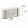 Atelier Del Sofa Banco Crema 105x42x42 cm Espuma Gris 28 DNS Espuma Blanca 14 DNS